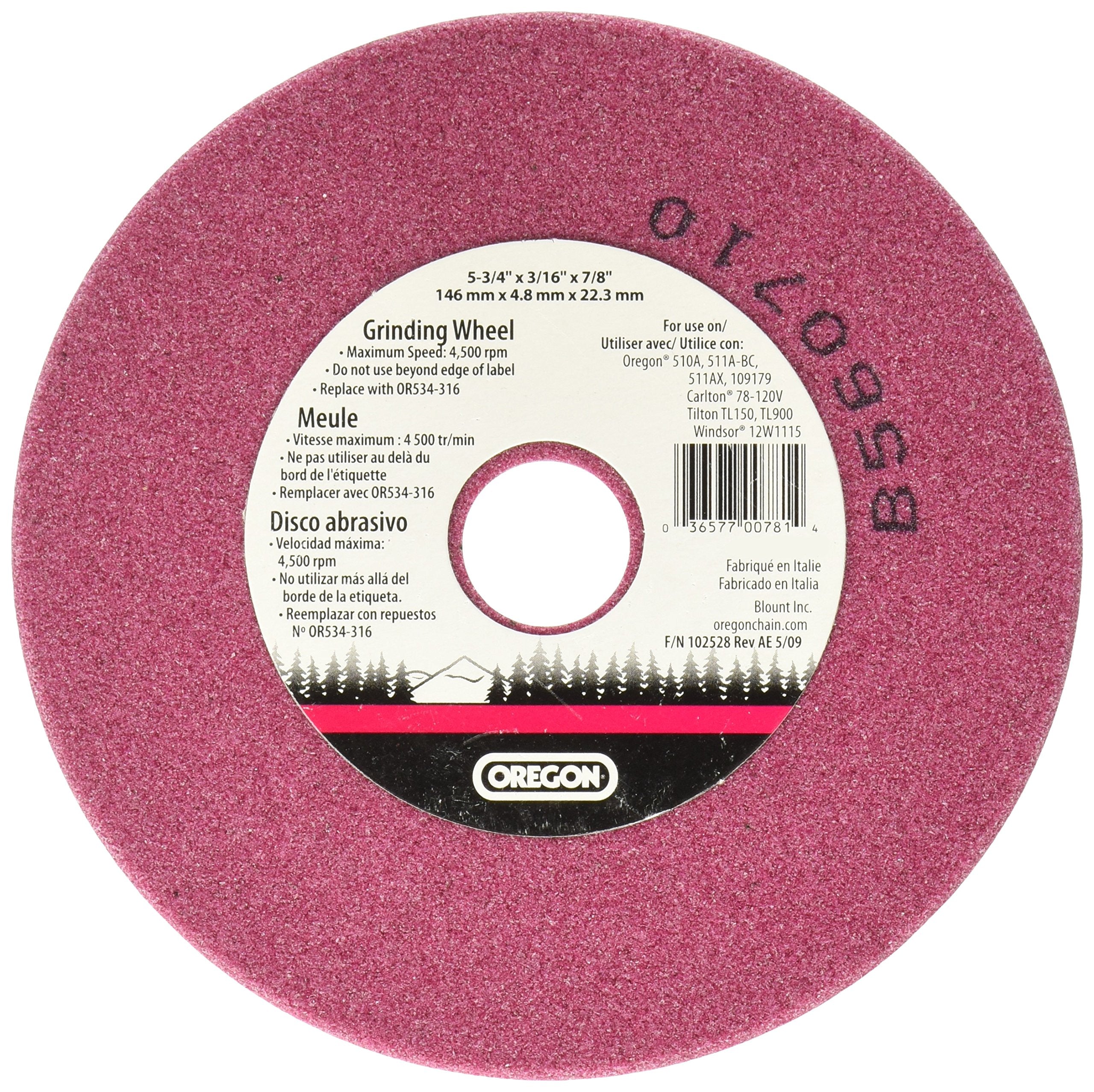 Oregon Grinding Wheel Saw Chain 5-3/4 inch front view