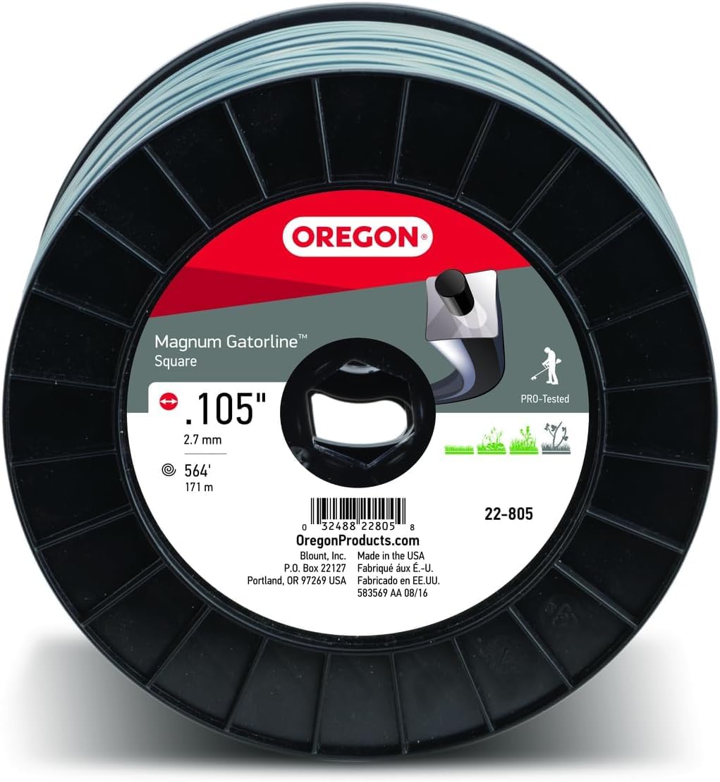 Oregon Magnum Gatorline Trimmer Line 0.105 inch spool front view