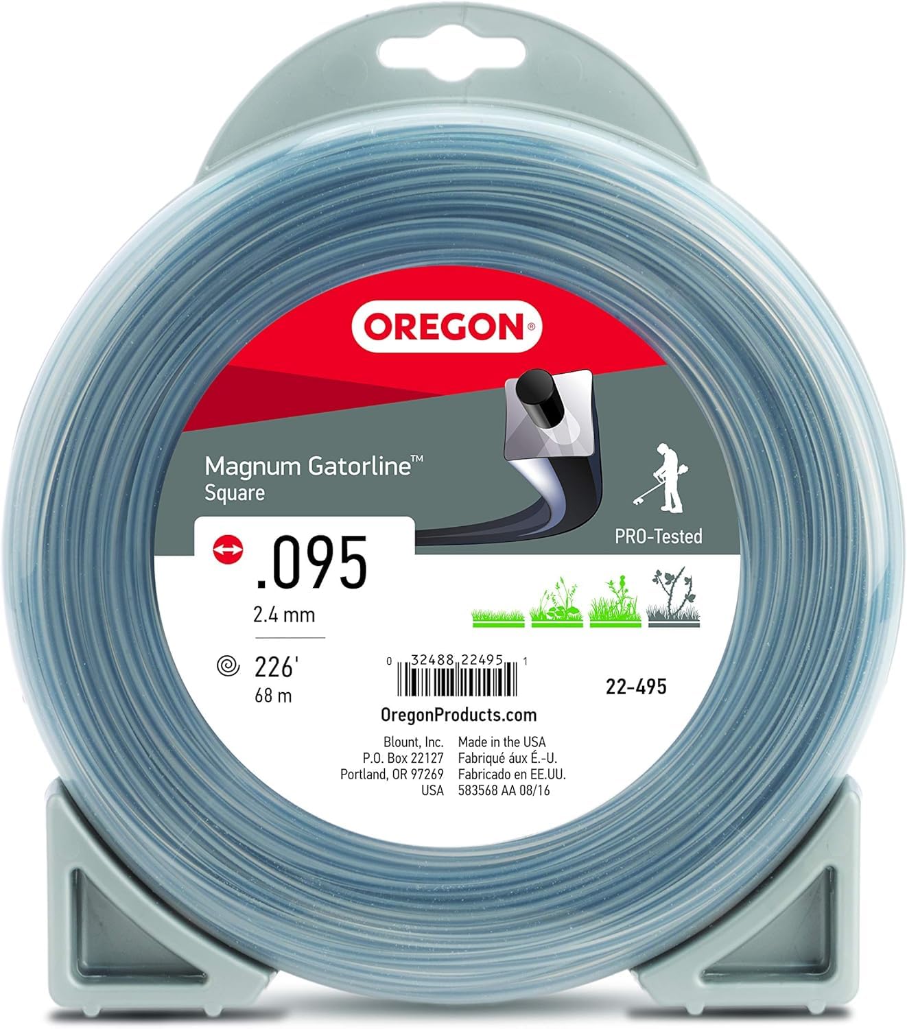 Oregon Magnum Gatorline trimmer line 226 ft roll front view