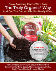 Organic Plant Magic Compressed Soil packaged with size dimensions