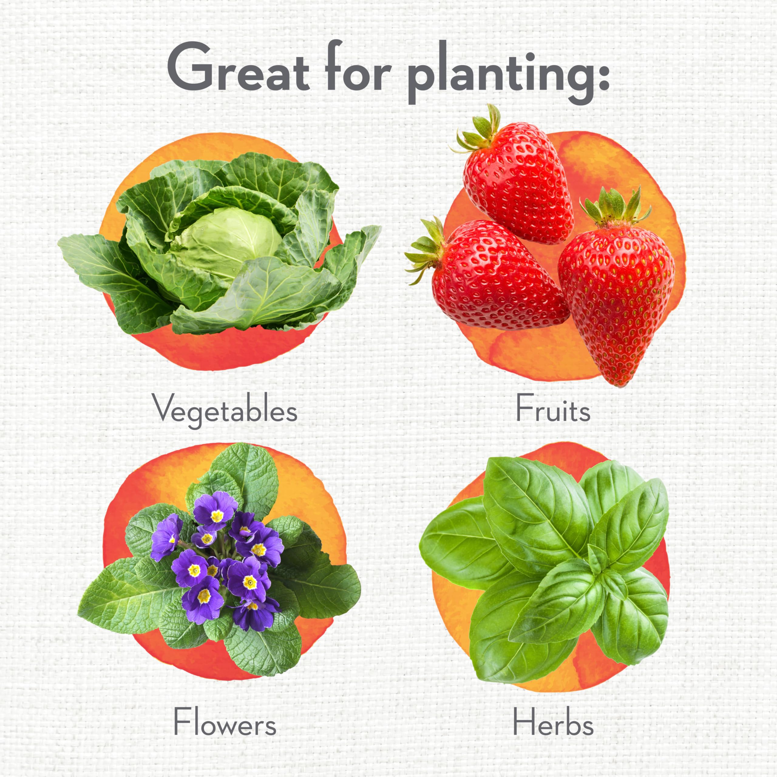 Organic potting soil mix in a container garden
