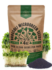 Organo Republic Broccoli Sprouting Seeds 4oz resealable bag front view