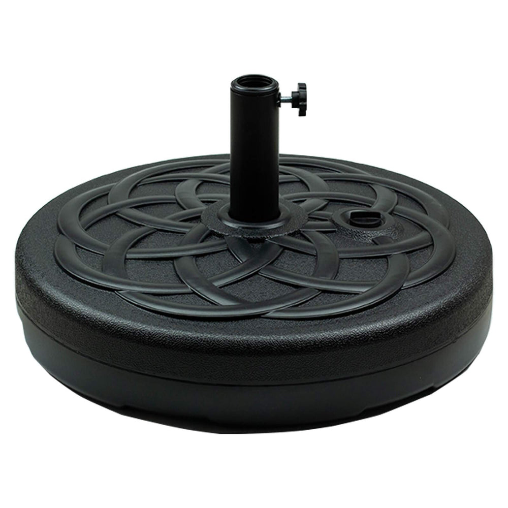 Orgrimmar 55LB patio umbrella base stand black front view