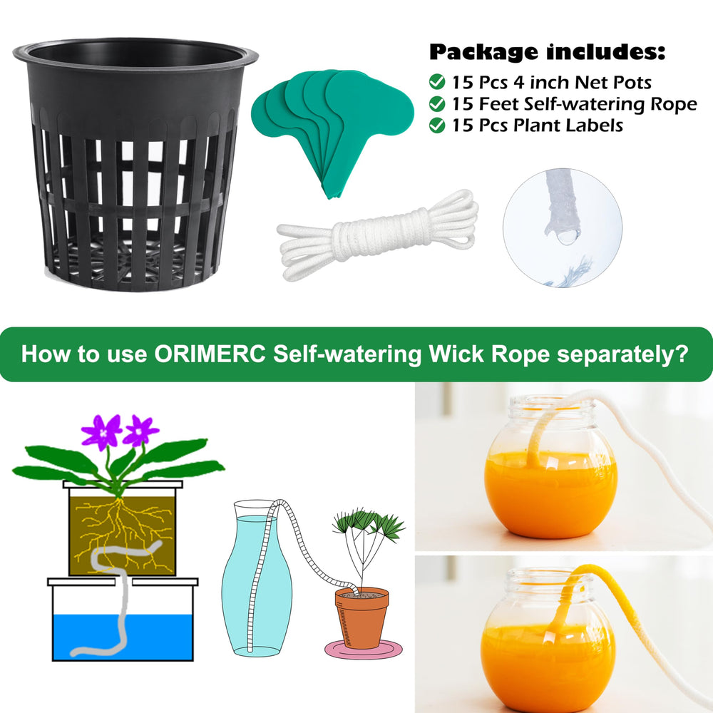 ORIMERC net pots with plants growing inside