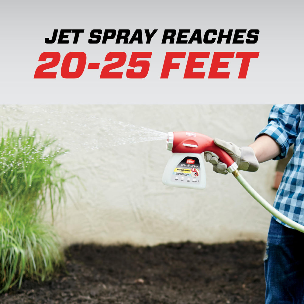 Ortho Dial N Spray Hose End Sprayer showing 3 included attachments