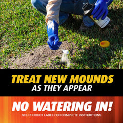 Ortho Fire Ant Killer granules poured on lawn