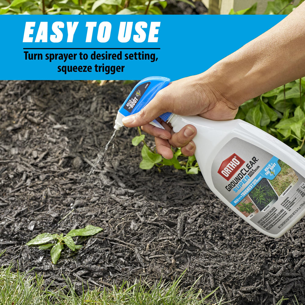 Ortho GroundClear Super Weed & Grass Killer in garden setting