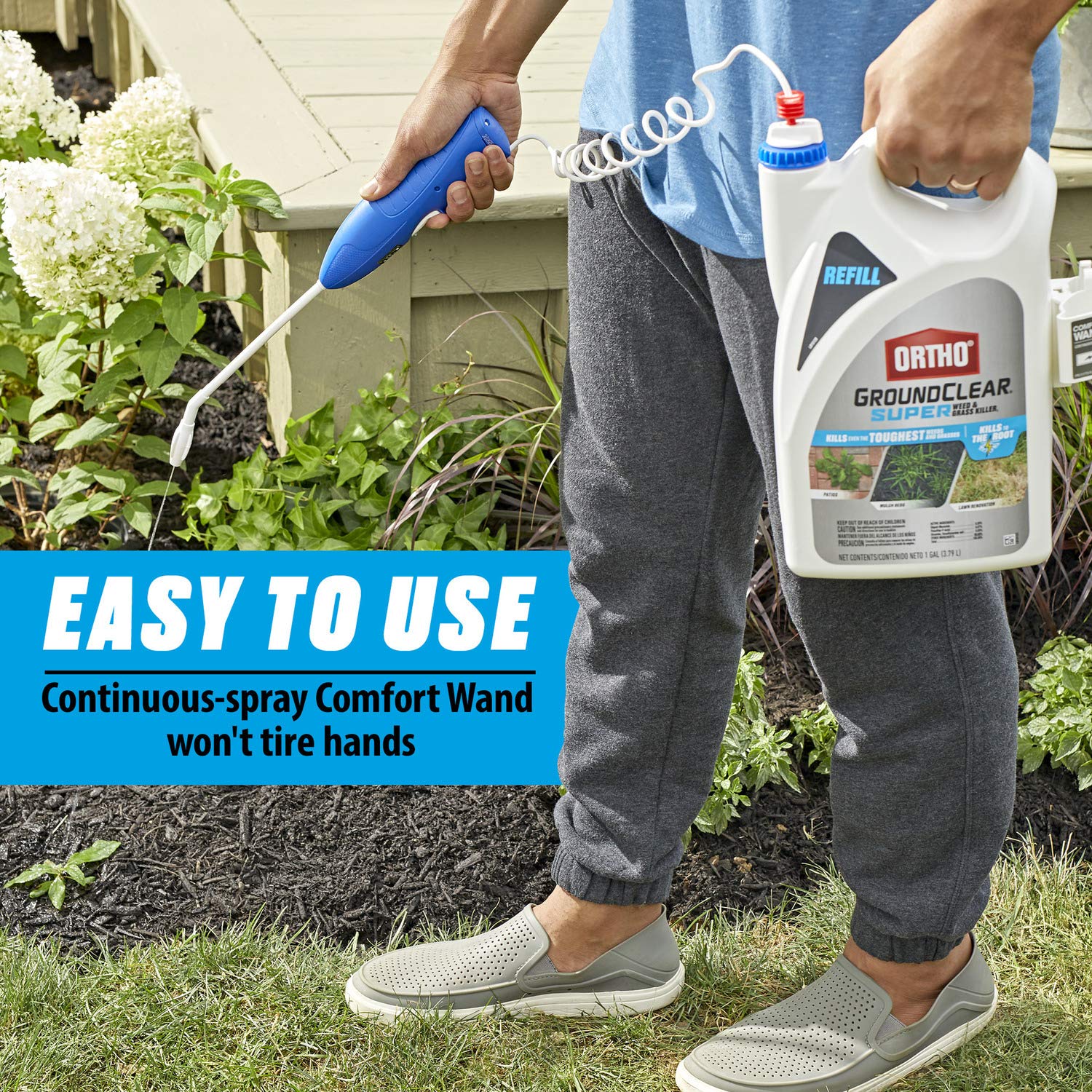 Ortho GroundClear Super Weed & Grass Killer1 refill on gravel surface