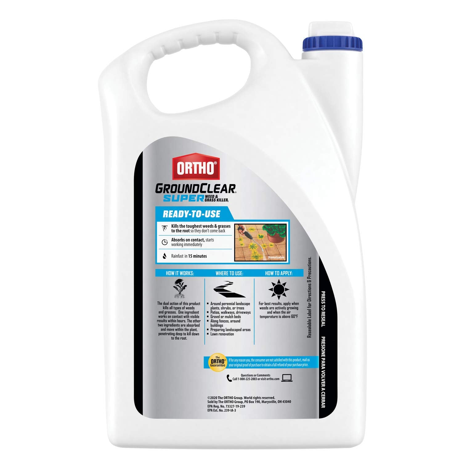 Ortho GroundClear Super Weed & Grass Killer1 refill with Comfort Wand attachment