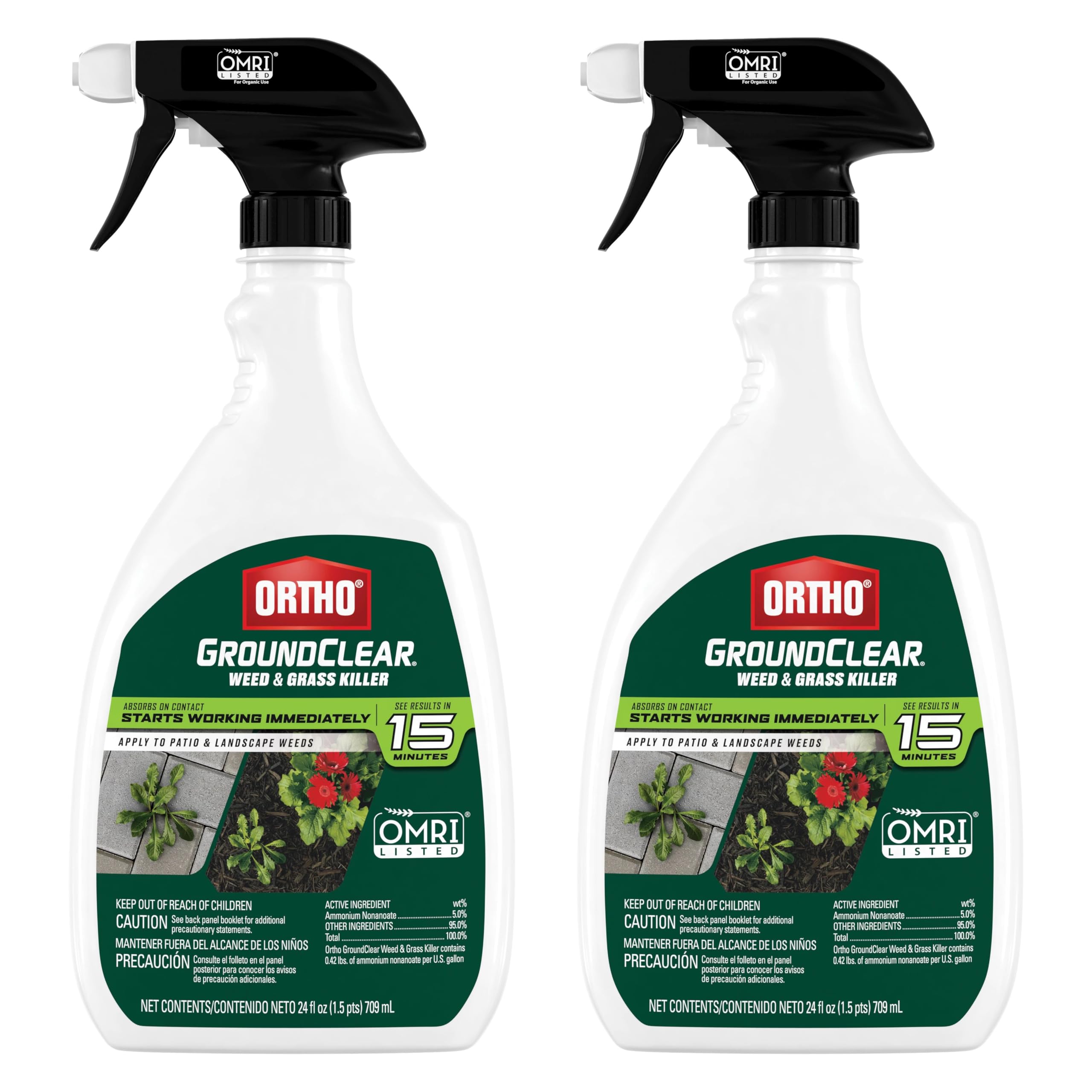 Ortho GroundClear Weed & Grass Killer 24 fl. oz. spray front view
