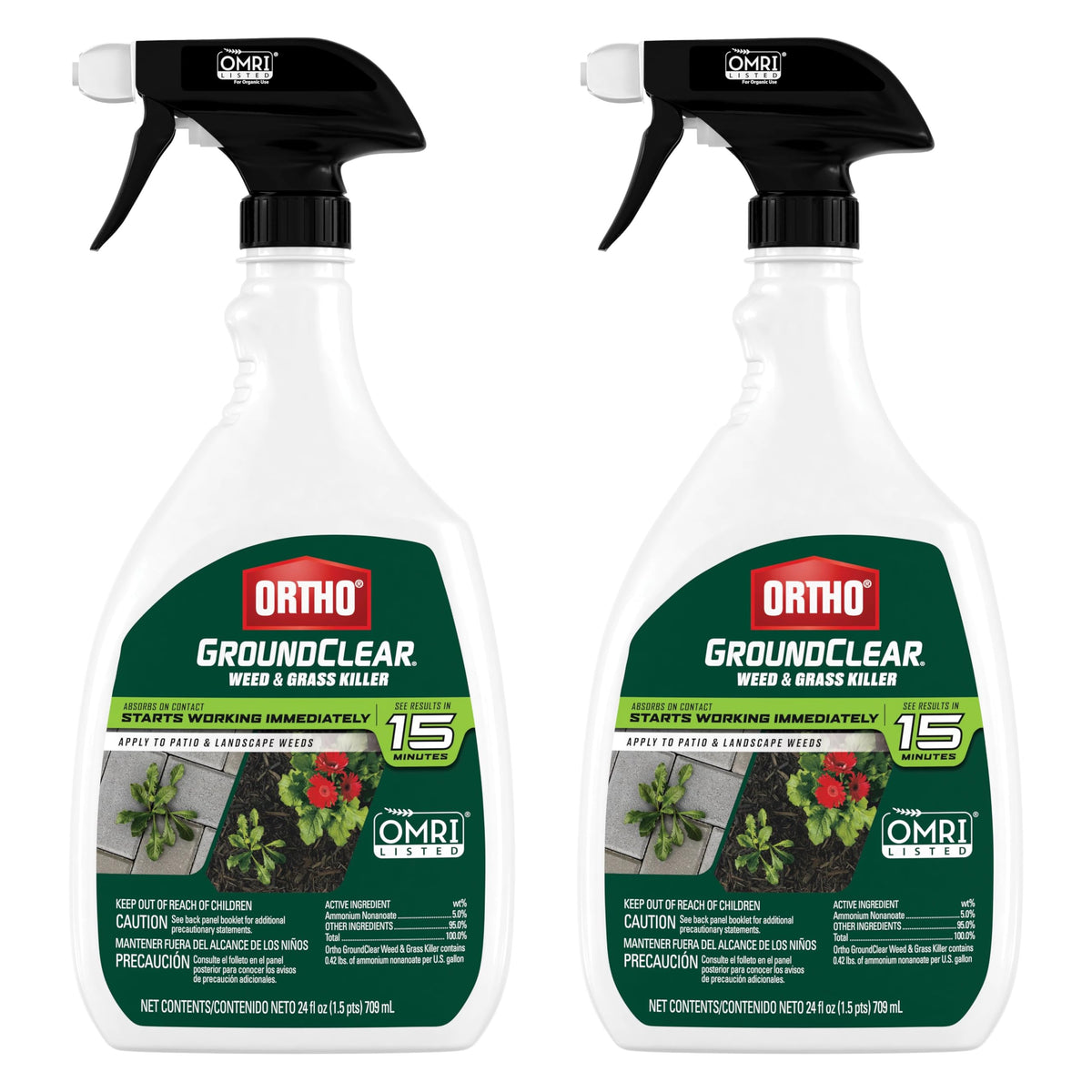 Ortho GroundClear Weed & Grass Killer 24 fl. oz. spray front view