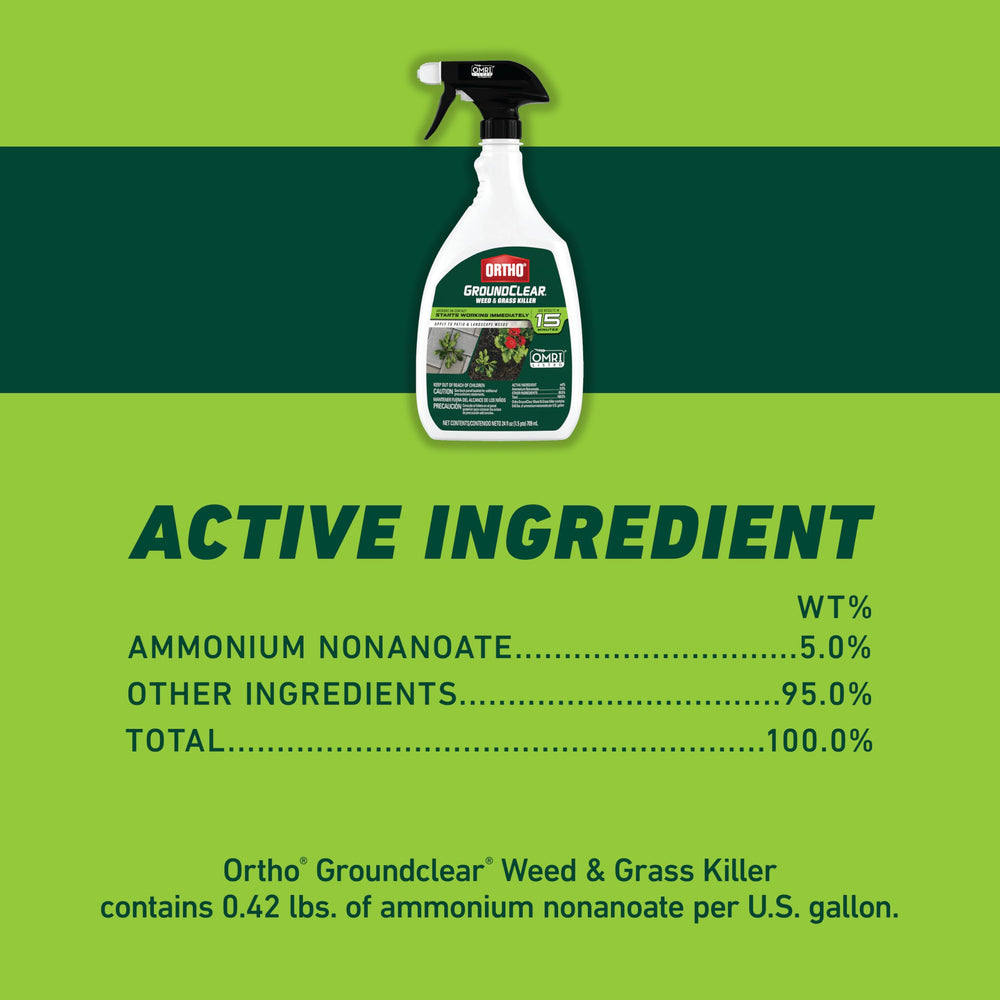 Ortho GroundClear Weed & Grass Killer instructions on label