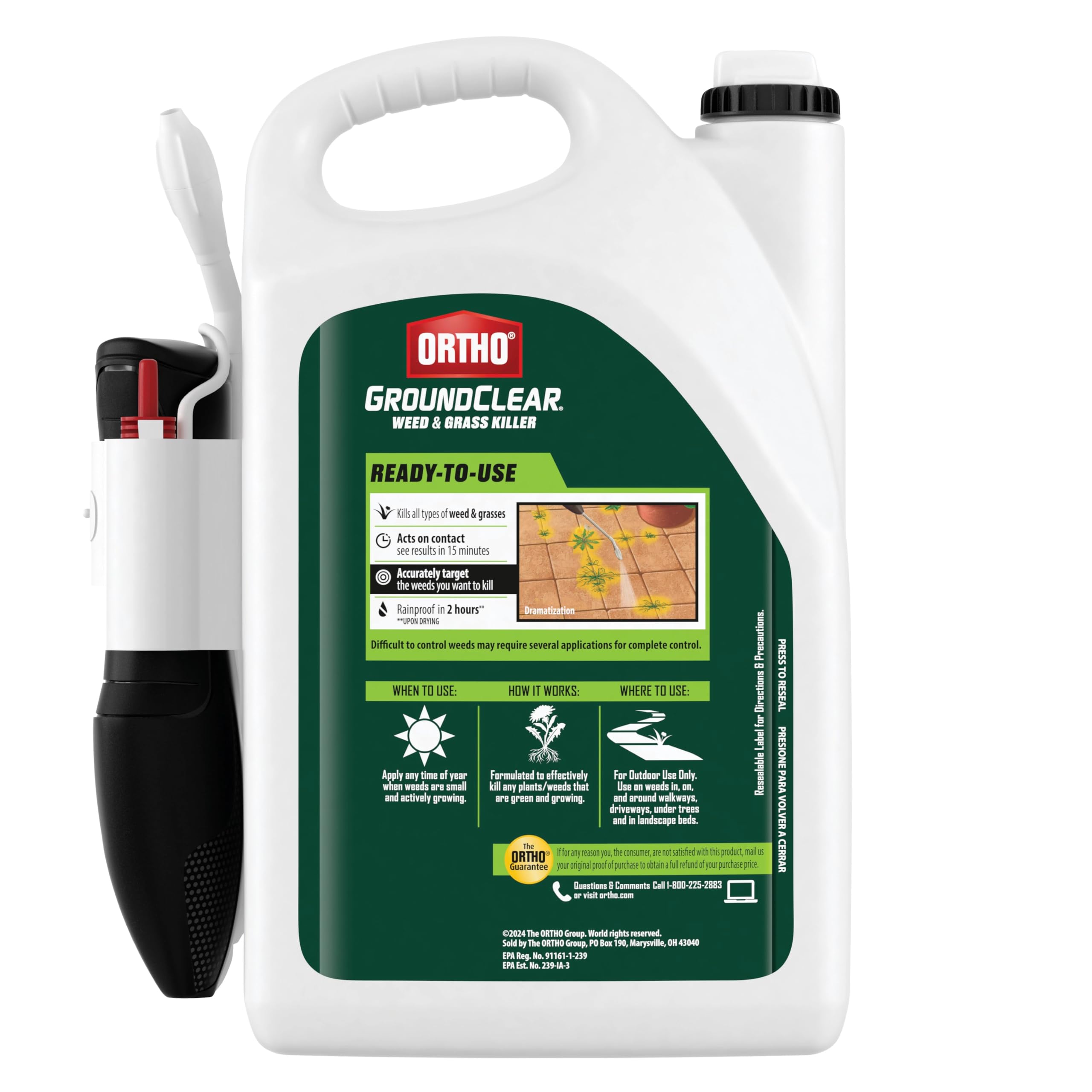 Ortho GroundClear Weed Killer 1 Gal container side view