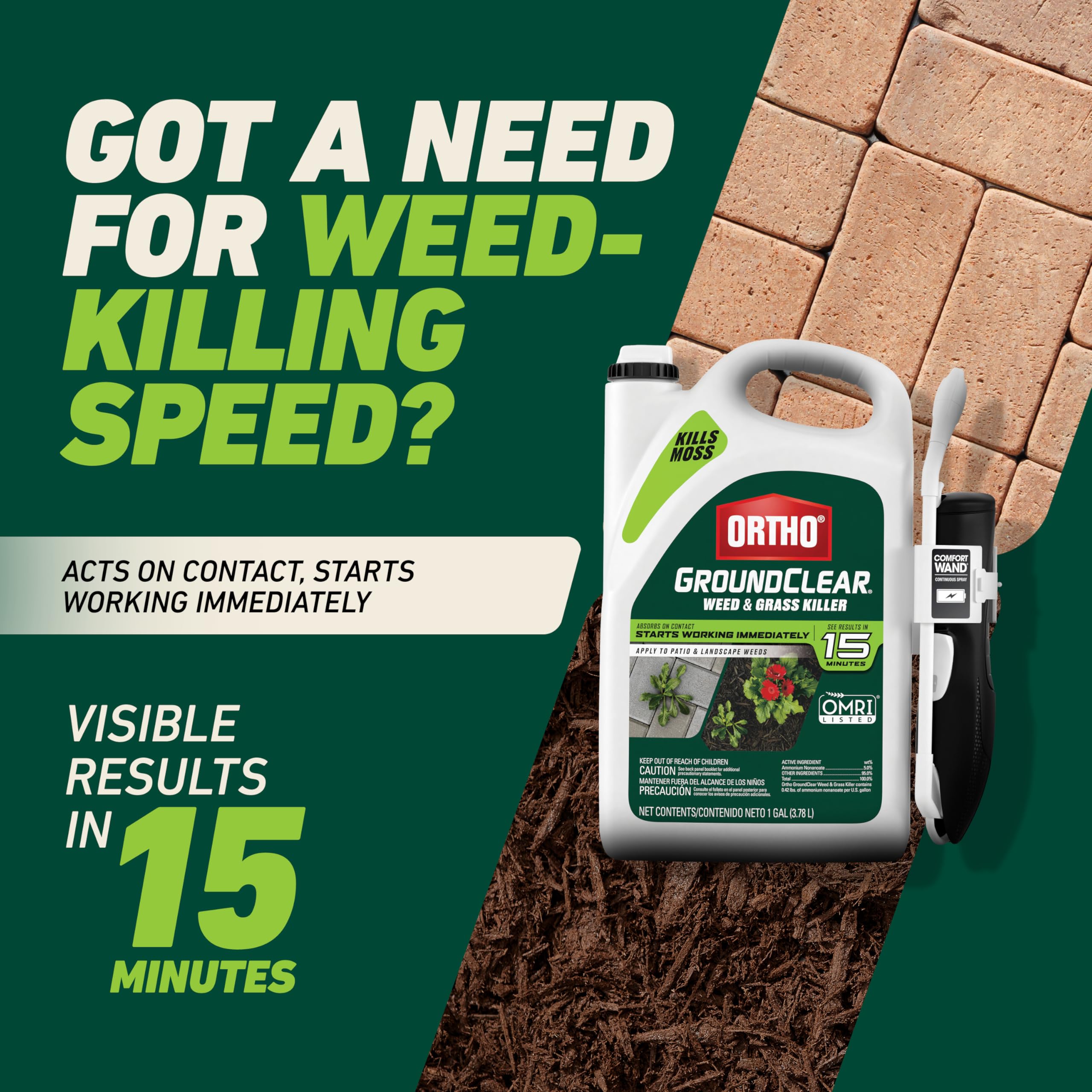 Ortho GroundClear Weed Killer packaging details