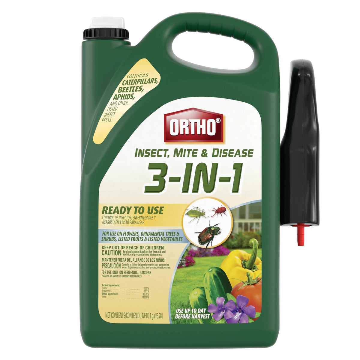 Ortho Insect, Mite & Disease 3-in-1 Ready-to-Use 1 gal spray bottle front view