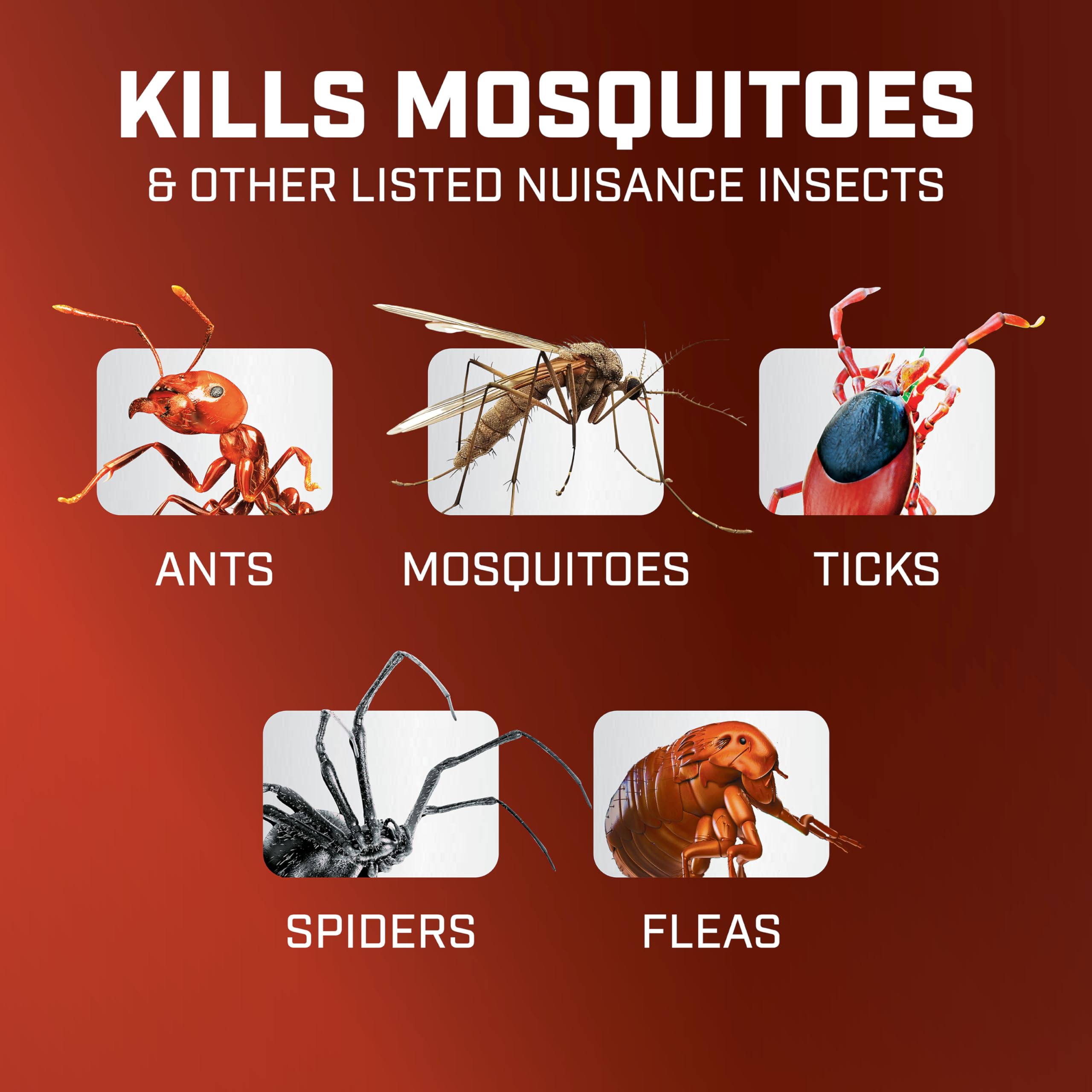 Ortho Mosquito Killer 32 oz bottle on a garden table
