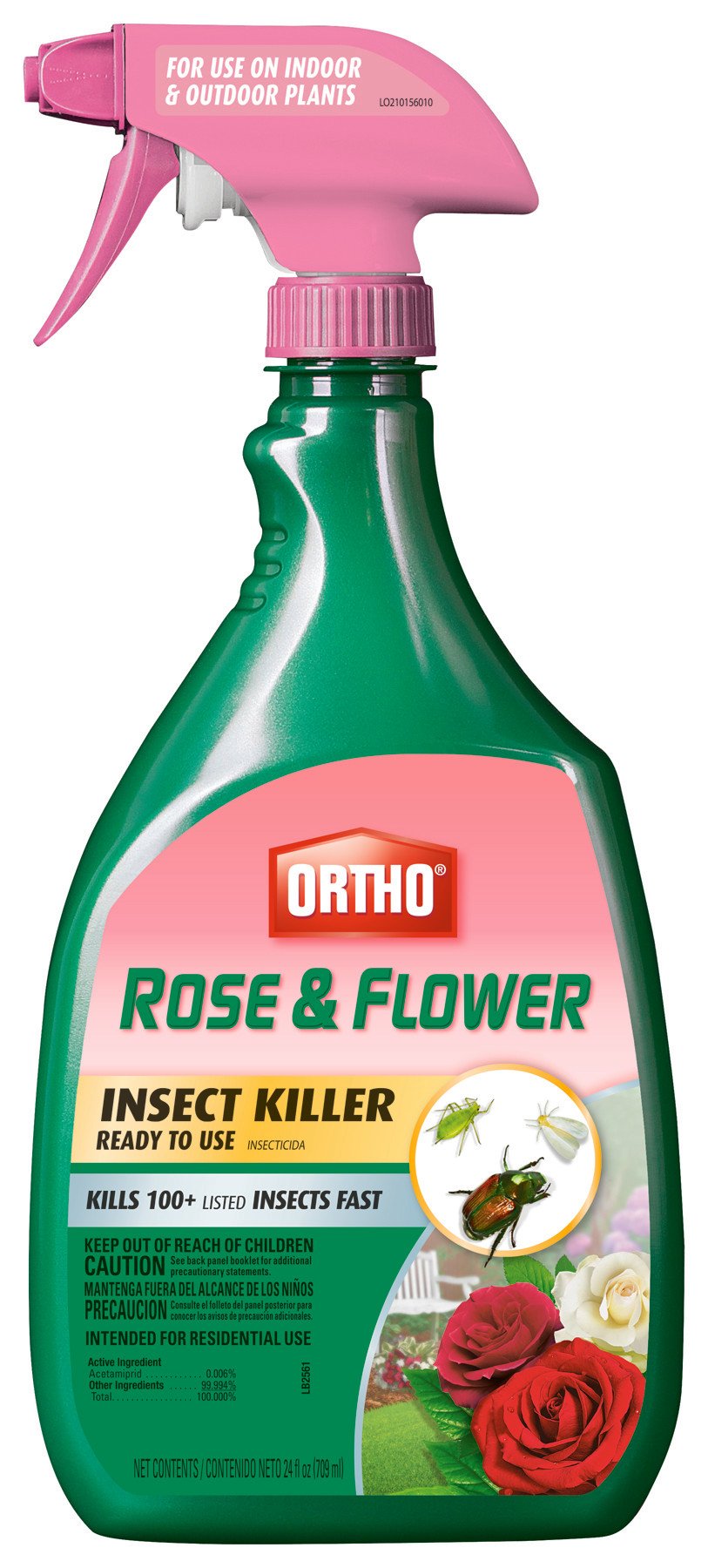 Ortho Rose and Flower Insect Killer 24 oz spray bottle front view