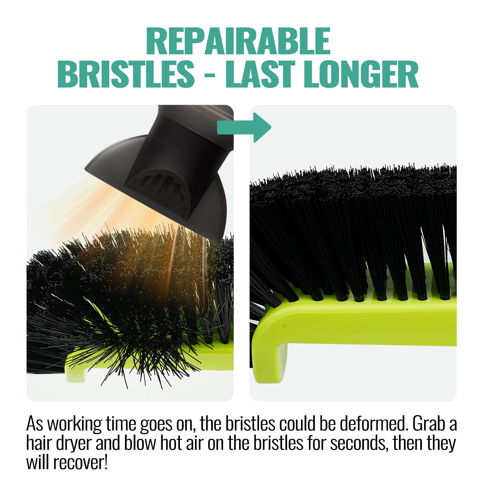 OSAMEDA Pool Brush Head demonstrating powerful cleaning performance