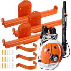 OSROENE Backpack Blower Rack 3 Pack Heavy Duty Wall Mount front view