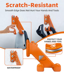 OSROENE Chainsaw Hanger mounted on a wall with chainsaw