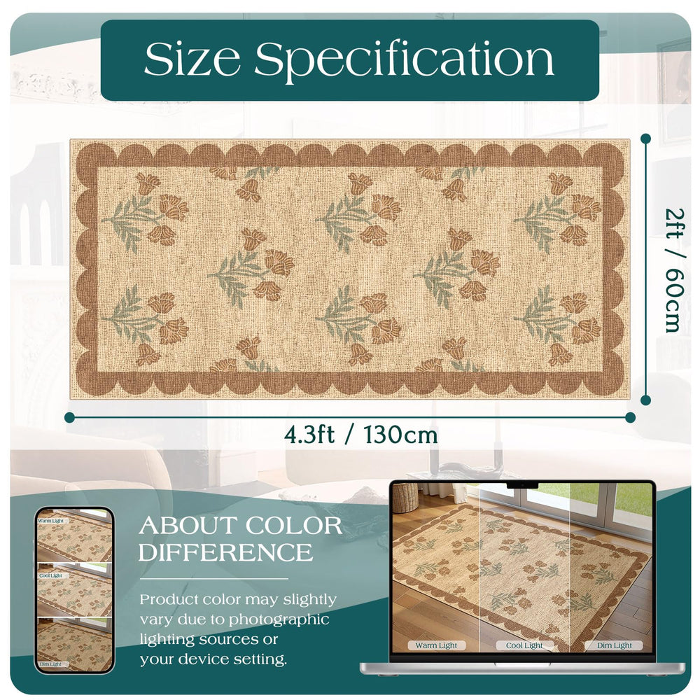 Othilic Floral Door Mat folded for shipping