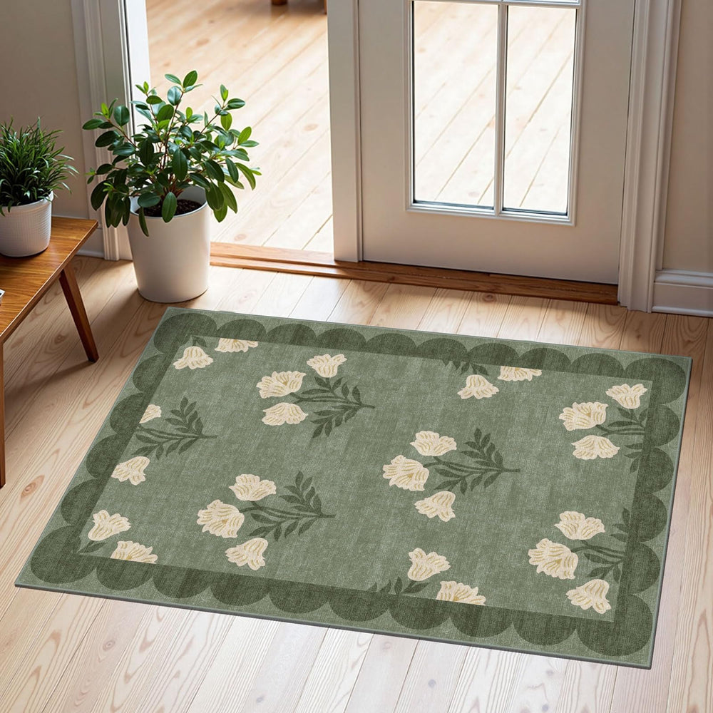 Othilic Floral Outdoor Door Mat 2' x 3' front view
