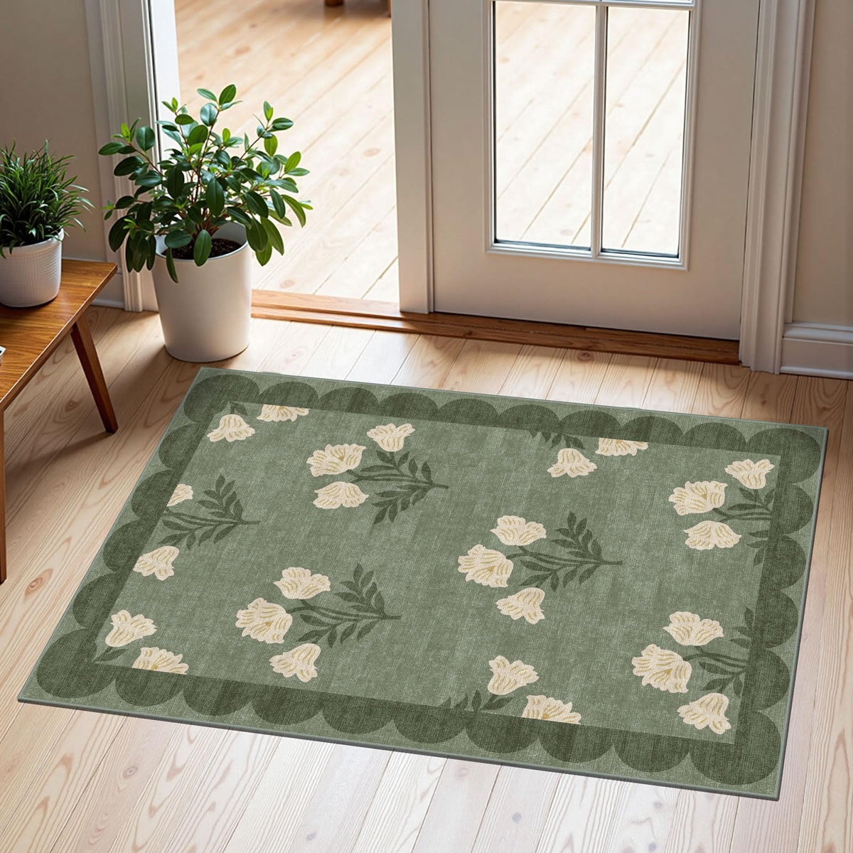 Othilic Floral Outdoor Door Mat 2' x 3' front view