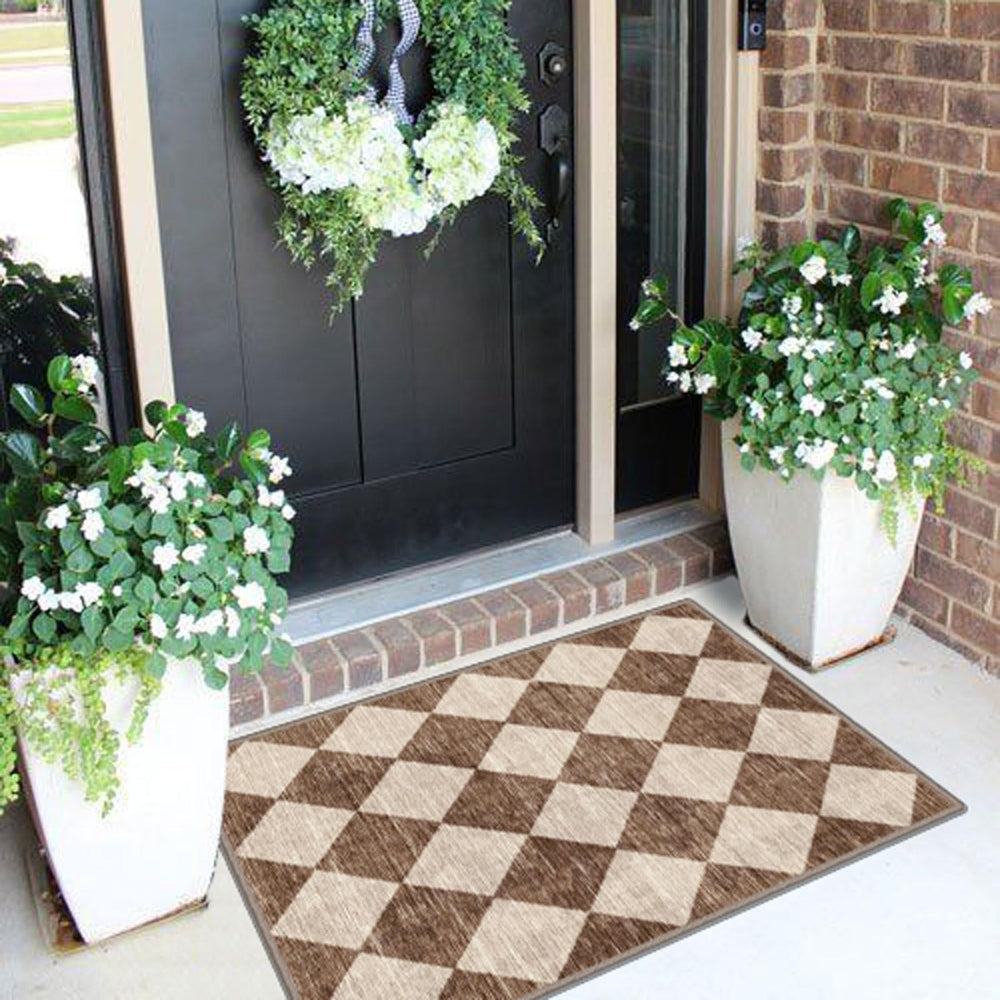 Othilic Front Door Rug folded for shipping