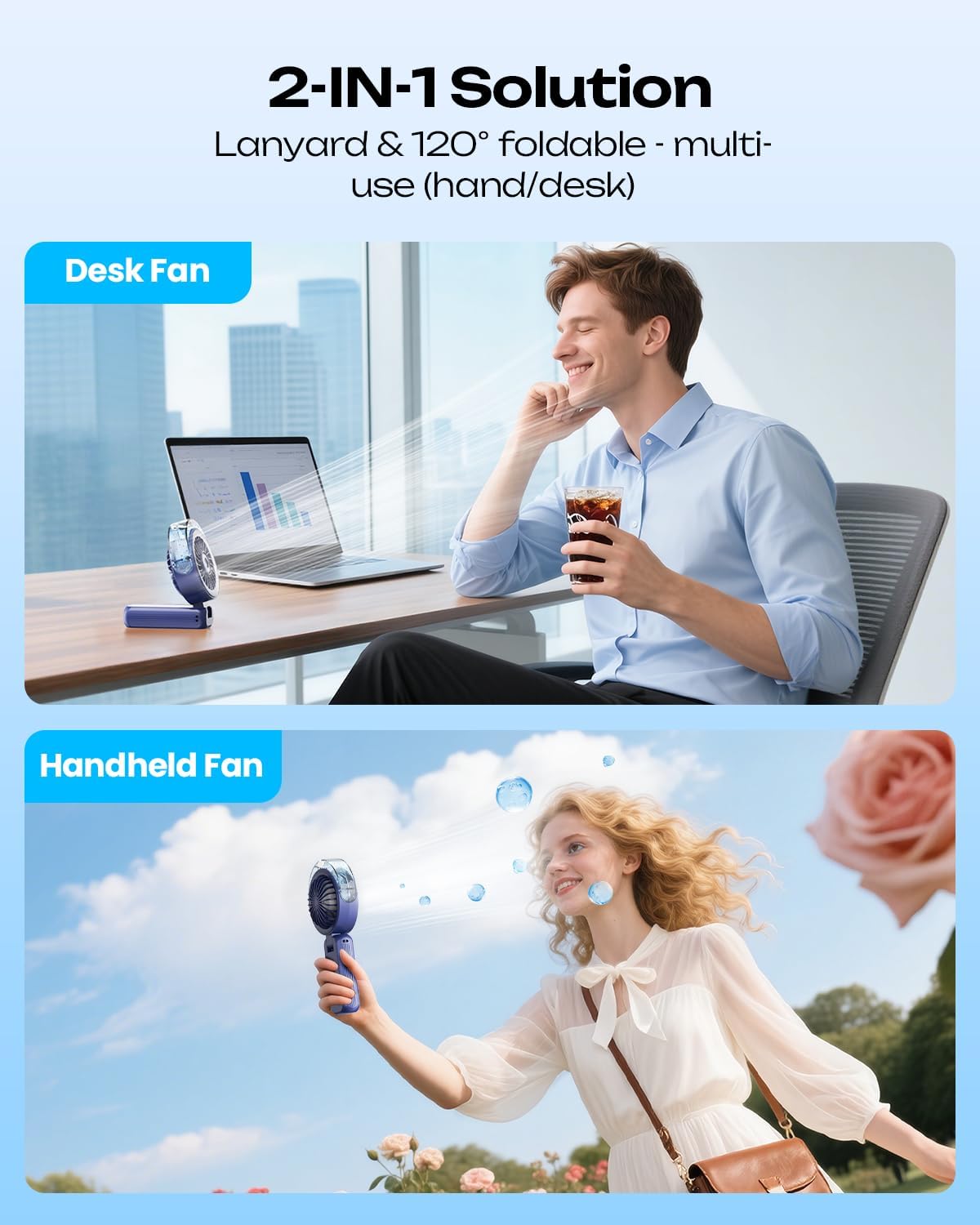 Otlonpe Handheld Misting Fan lanyard attachment