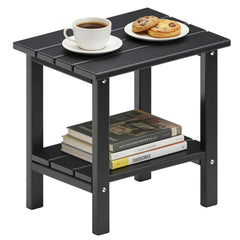 OTSUN Adirondack Outdoor Side Table front view, black color