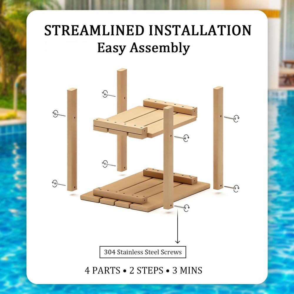 OTSUN Adirondack Side Table with drinks and plants