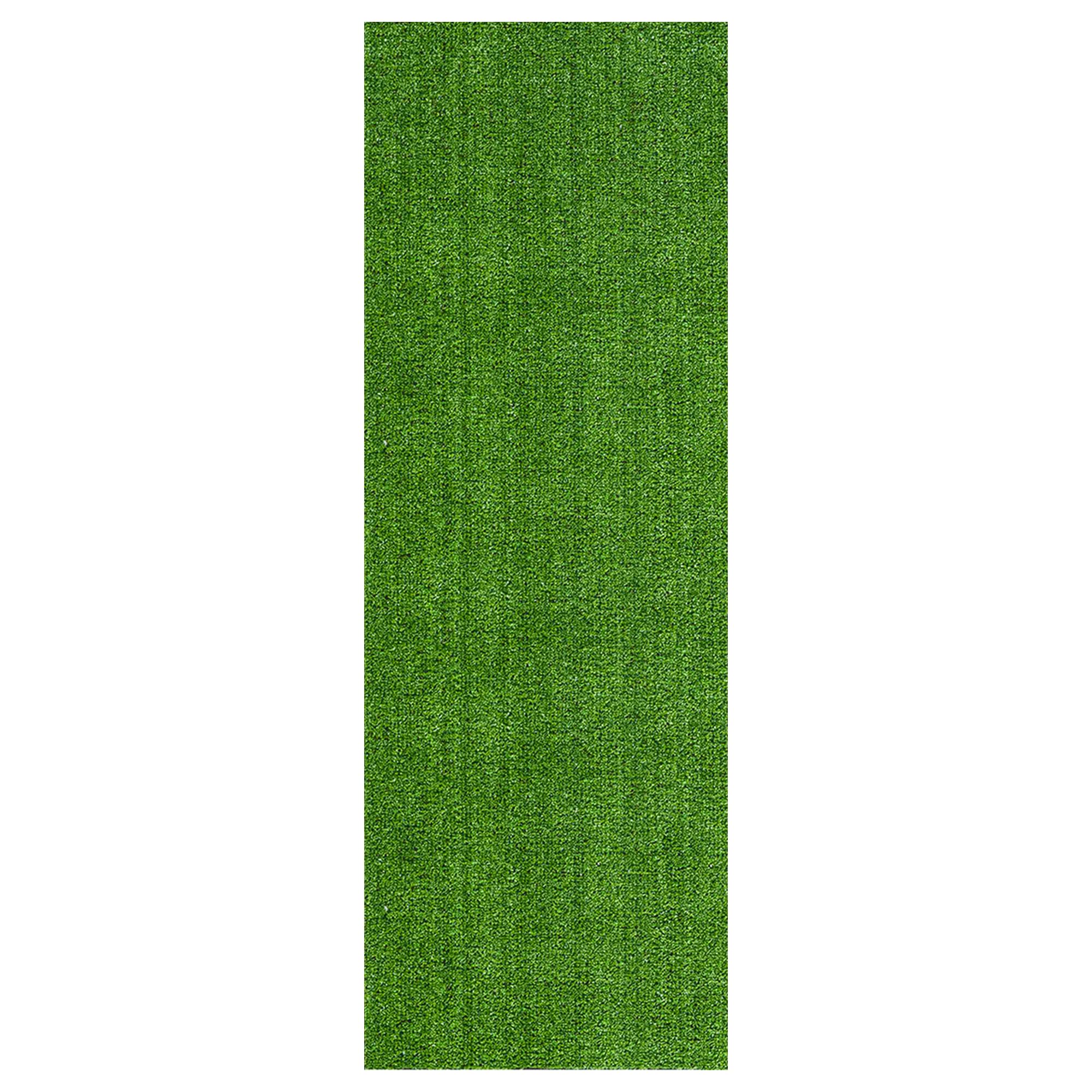 Ottomanson Artificial Grass Outdoor Runner Rug front view
