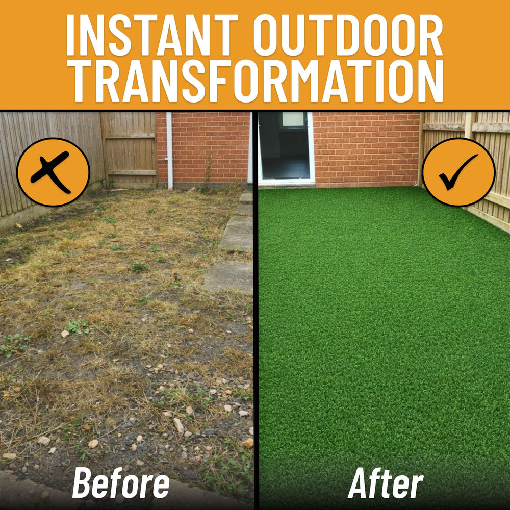 Ottomanson Artificial Grass Runner Lite rolled up for storage