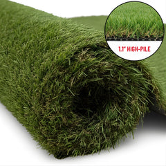 Ottomanson Artificial Grass Runner side view showcasing thickness