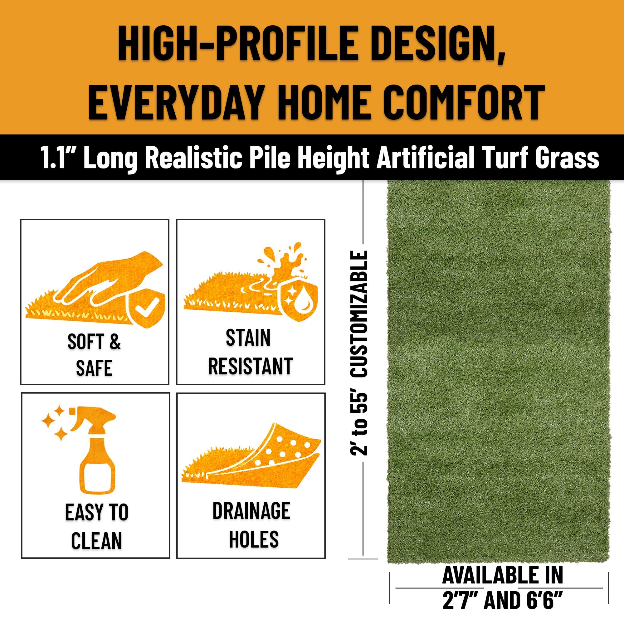 Ottomanson Artificial Turf Mat on a patio