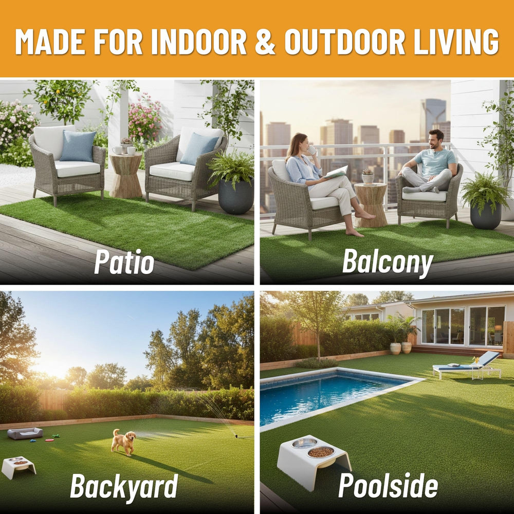 Ottomanson Artificial Turf Mat used in a pet area