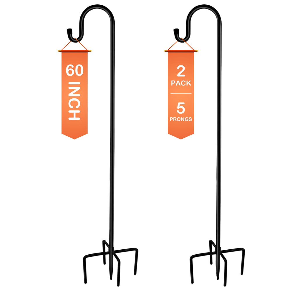 Ottsuls 60-inch adjustable shepherd hook in black