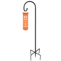 Ottsuls 92-inch adjustable shepherd hook with flower pot