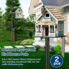 Ottsuls bird feeder pole with wooden mounting board