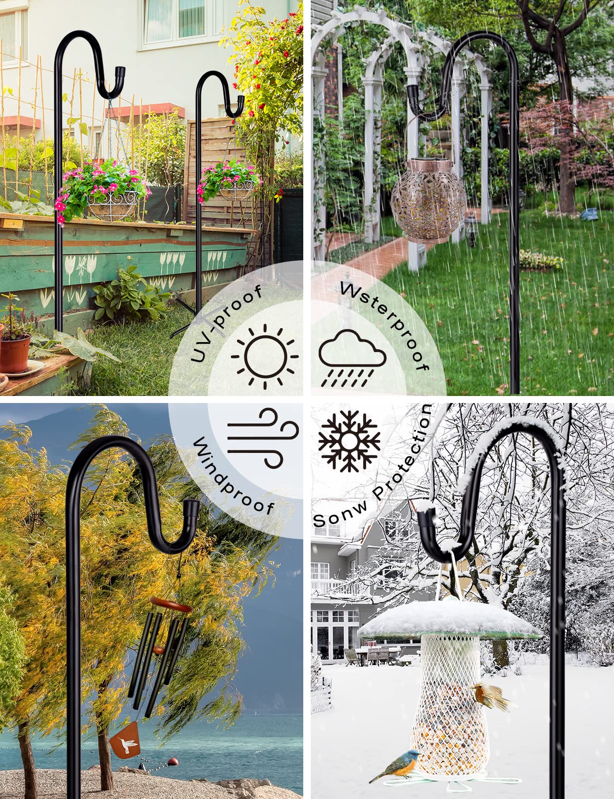 Ottsuls shepherd hook assembled with decorative items