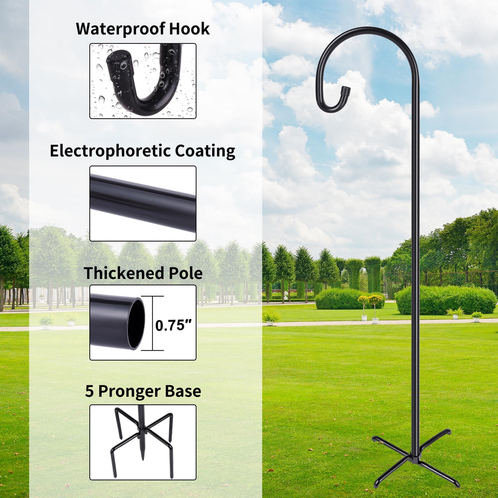 Ottsuls Shepherd Hook assembled with decorative items