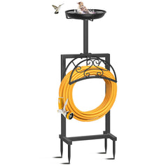 Ouinis Garden Hose Holder front view with feeder trays