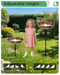 OUISJYER bird bath installed in a garden setting