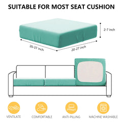 Oungelark cushion cover on a patio sofa
