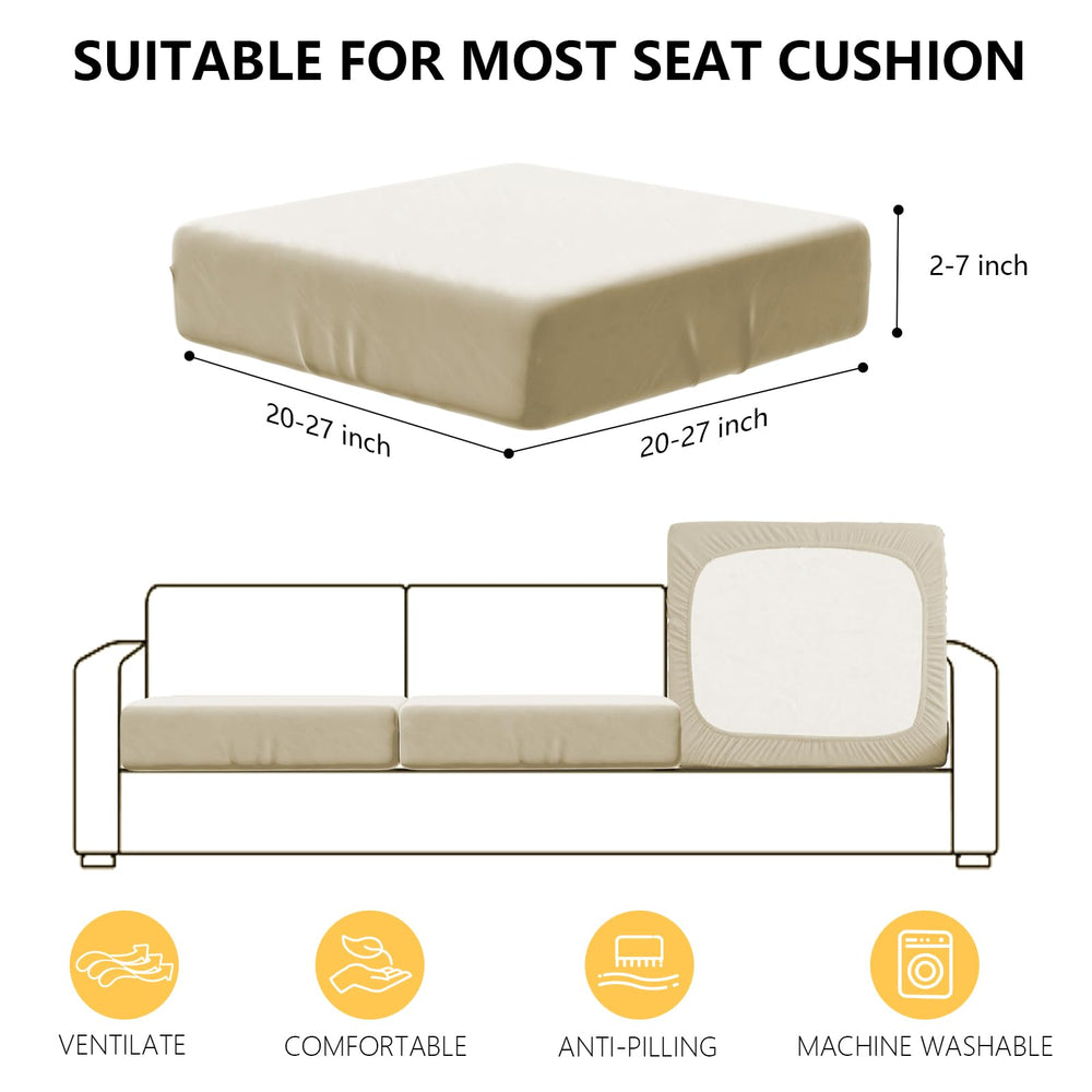 Oungelark cushion covers showing snug fit on outdoor sofa
