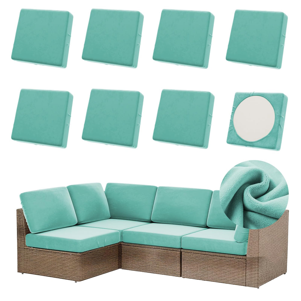 Oungelark Outdoor Cushion Cover Teal Blue front view
