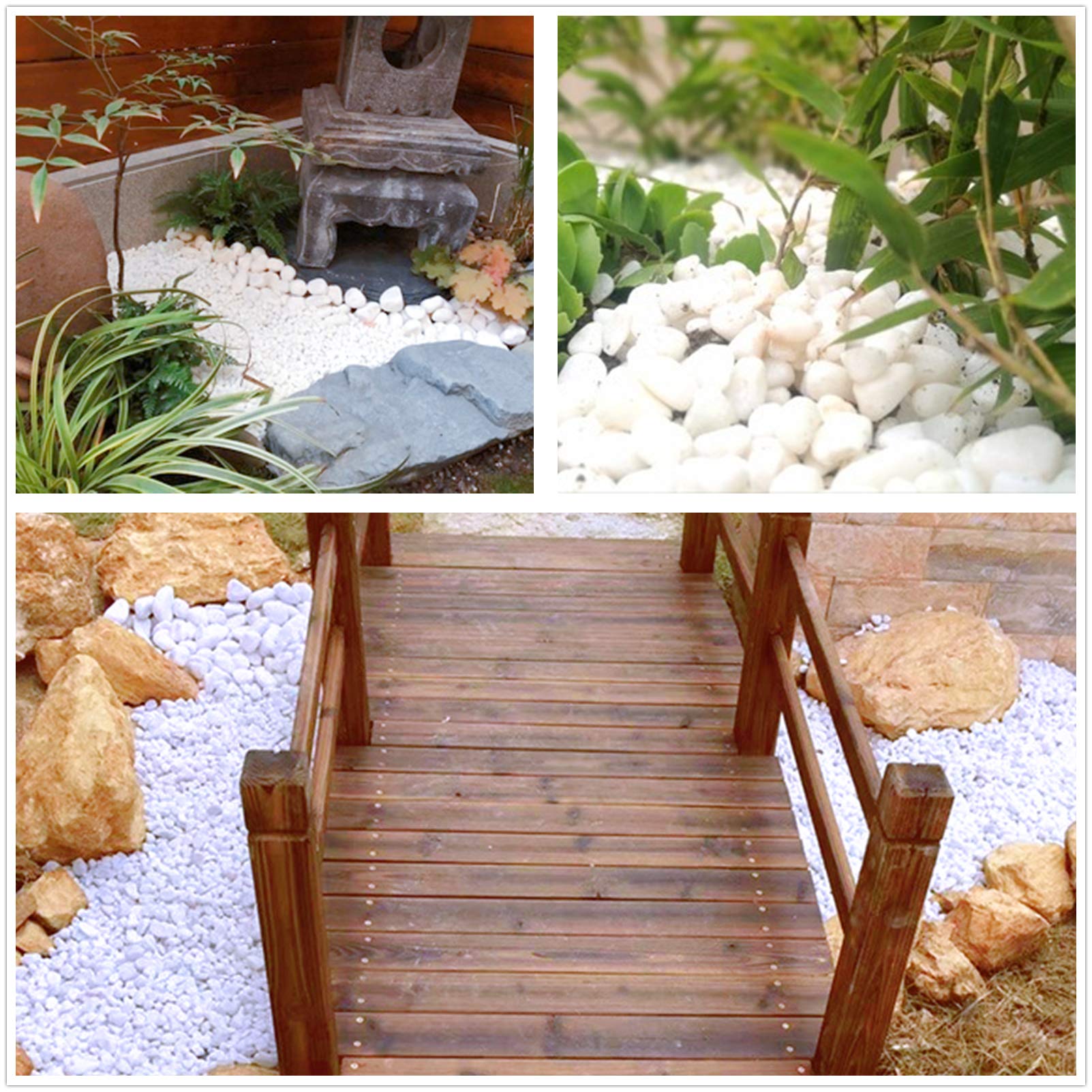 OUPENG white pebbles used in floral arrangement