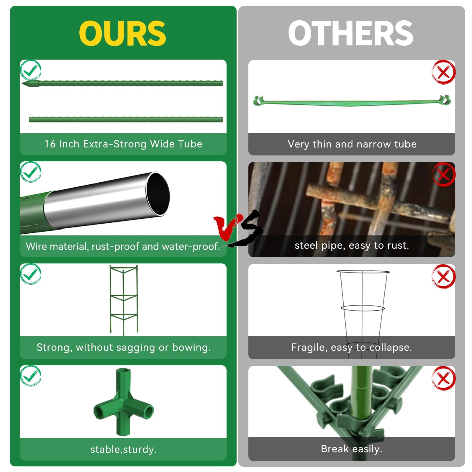 OUREST Large Tomato Cage supporting climbing tomato plants
