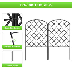 OUSHENG 10ft long garden fence installed in a garden