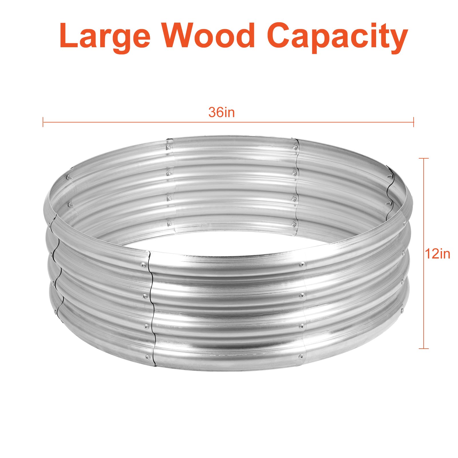 OUSHENG fire pit ring showing assembly pieces
